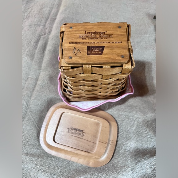 2004 Longaberger Horizon of Hope Basket, Liner, Lid, and Protecter Set - Picture 4 of 8